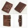 ZWY277 RFID Men New Wholesale Short Vintage Wallet Genuine Leather Lightweight Stylish Multi-Card Coin Purse Business Money Clip
