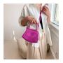 2023 New Shiny Stone Tide Waterproof Handbag Harbor Style Retro Foreign Style Chain One Shoulder Bag Ins Cross Body Bag Fashion