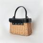 CCF660 Summer Small Square Rattan Hand Bags For Women Holiday Shopping Straw Basket Bag Single-Shoulder Handmade Bag