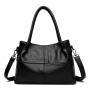 Large capacity single shoulder crossbody commuting tote bag pu leather handbag brown crossbody bags for woman
