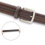 Braided Genuine leather belt stretchy leather weaved belt for men