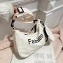 HR274 New Fashion Letter Simple Canvas Crossbody Square Bag INS Small Messenger Bag Coin Holder Decoration Sling Sports Bag