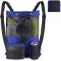 Gelory Nylon Beach Backpack Bag For Women Men Gym Backpack Drawstring Mesh Bag For Sports Dance Travel