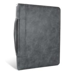 Zippered Padfolio Portfolio Binder Leather Organizer Interview Resume Document Holder Organizer Large Capacity