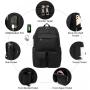 LOVEVOOK 2022 College School Teen Student bookbags large 15.6inch bags Women men travel work Laptop Backpack with Charging Port