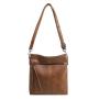 Factory directly sales high women small brown crossbody purse handbag custom retro faux pu leather shoulder bag 2024