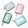 ZHF008 RFID Wallet Colorful Litchi Pattern Women's Organ Handbag Zipper Zero Wallet Bank Card Multi-card Card Cover