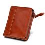 ZR682 Genuine Leather Men Wallet Coin Purse Small Card Holder Vintage Wallets RFID Blocking High Quality Wallet Customized logo