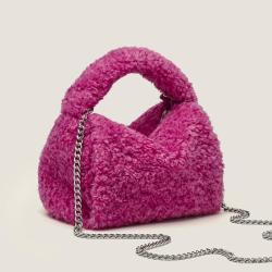 2024 Fashion Handbags Ladies Furry Pillow Bag Purse women Cross-body bag Plush Makeup Bag