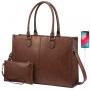 LOVEVOOK Wholesale OEM Women's PU Leather 15.6 inches Business Office Bags for Women Laptop Bags Female Messenger Tote Hand Bags