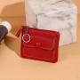HR357 New Women's Zipper Short Wallet Solid Color Fresh Sweet and Minimalist Card Bag PU Leather Soft Coin Key Storage Purse