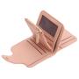 Ladies Zipper Button Short Wallet PU Leather Small Coin Purse Solid Color Multifunctional Purse carteras para mujer