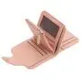 Ladies Zipper Button Short Wallet PU Leather Small Coin Purse Solid Color Multifunctional Purse carteras para mujer