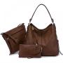 custom LOVEVOOK wholesale  3 pieces handbag set ladies hobo bags large shoulder bag low MOQ custom women hand bags