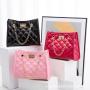 Hot Sale Custom Logo Women's Handbag Single Strap Square Chain Messenger Purses Embroidery Decoration Fashionable Shoulder Bags