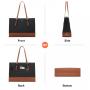 2022 LOVEVOOK 15.6 Inch Waterproof PU Leather Computer Bags ladies Business Office Work laptop Bag fashion women handbags