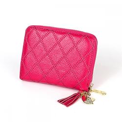 Genuine leather card holder RFID anti-theft women's embroidered multifunctional zipper wallet carteras para mujer