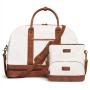 Custom Portable Large-capcity Travel Bag Sets 3Pcs Lightweight Luggage Weekender Bag Carry On Tote Canvas Overnight Bag