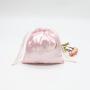 Colorful Custom Logo Printed Gift Pouches Manufacturer Custom Soft Underwear Wig Drawstring Silk Satin Bags