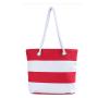 China Manufacturer Wholesale Fashion Rope Handle Stripe Canvas Beach Tote Bag