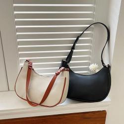 ZX017 New Style Underarm Bag Women Shoulder Strap Handbag Zipper Soft PU Leather Handbag Tote Shoulder Bag Saddle Bag For Women