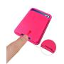 HR483 New Mobile Phone Back Sticker Card Case Solid Color Leather Pattern Independent Card Case Self Adhesive Insert Card Case