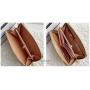 HR542 Women's Wallet With Long Zipper PU Leather Weaving Money Clip Card Holders Wallets for Man Phone Storage Handheld Bag