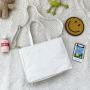 Woman Lady Canvas Tote Bag with Clear Window for Pins Ita Shoulder Bag School Handbags DIY