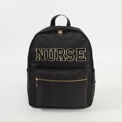 RTS Large Capacity Customizable Logo Travel Storage Bag Macaron Candy Color Black Chenille Patch Nylon Backpack