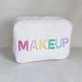 Keymay Wholesale Canvas Makeup Bag With Zipper Portable Toiletry Pouch Girls Zipper Cosmetic Bag Canvas