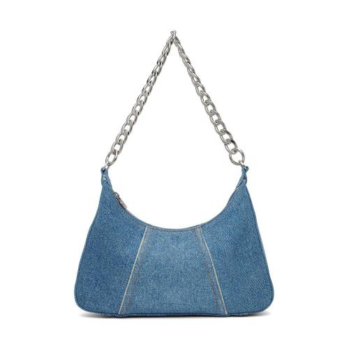 High Quality PU Leather Women Handbag Ladies OEM ODM Shoulder Bag Classic Denim Bag For Women