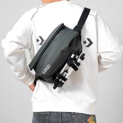 Custom Logo fashion designer shoulder crossbody bag phone holder multipockets sports travel chest bags for men