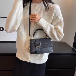 HR463 Women's Handbag Personalized Splicing Trend New Portable Bag Simple and Fashion One Shoulder Crossbody Small Square Bag