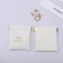 10*15 Cm White Leather Jewelry Bags Emboss Headset Watch Packaging Jewelry Gift Leather Pouch With Magnet