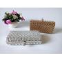 Factory wholesale purse silver glass rhinestone handbag elegant women party clutch bags evening bag for women pochette femme