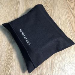 Black Cotton Flannel Envelop Dust Cover Bag