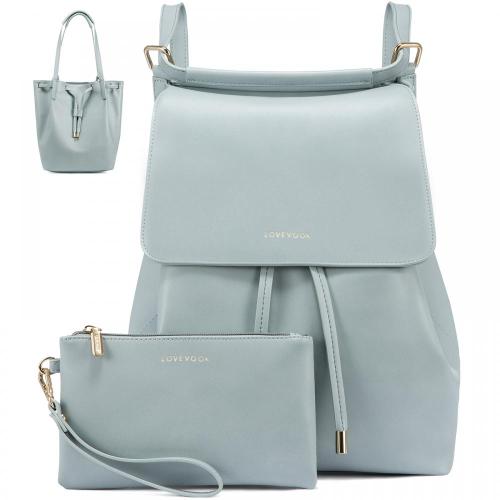 2023 LOVEVOOK Fashion Design Satchels Classic Ladies Hand Bags 2pcs Tote Shoulder Bags Work Elegant Luxury Women PU Handbags