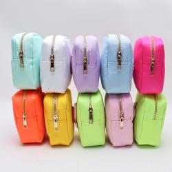 RTS Stock 19 Colors 4 Sizes Nylon Cosmetic Bags Wholesale Personalised Cute Small Makeup Bag