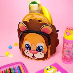 Customized Products Insulation Kids Lunch Bag with Strap Thermal Insulated Zipped Pocket Nursery School Cooler