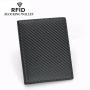 Factory Wholesale Men's Leather Wallets Anti-Theft RFID Blocking Wallet Black Credit Card Holder Money Cash Clip