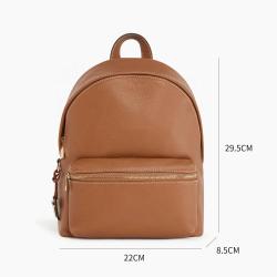 Fashion Custom Logo Luxury Classic Zipper Womens Backpacks Soft Pu Leather Daily Travel Casual Vegan Ladies Laptop Backpacks