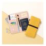 HR727 Strap PU Leather RFID Passport Bag Anti Theft Clip ID Portable Bank Card Holder Daily Matching Solid color Wallet Clip