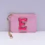 Keymay RTS 8 Colors Personalized Mini Cute Coin Purse Custom Keychain Nylon Coin Zipper Pouches Wallet Keychain