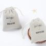 Recyclable Screen Printing Velvet Jewelry Drawstring Bag Beige Velvet Gift Pouch