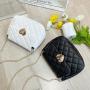Heart-shaped embroidery bag 2024 ladies women's shoulder bag female casual mobile phone bag diamond lattice