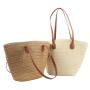 Wholesale Simple fashion straw bag large capacity tote bags summer vacation handbag Holiday beach bag
