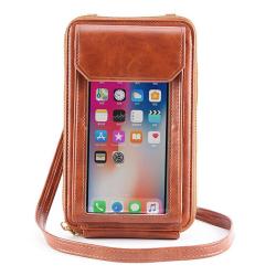 OEW090 Fashion Casual Leather Wallet Waterproof Leather Phone Bag For Women Crossbody Shoulder Bag Touch Screen Phone Purses Bag