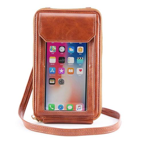 OEW090 Fashion Casual Leather Wallet Waterproof Leather Phone Bag For Women Crossbody Shoulder Bag Touch Screen Phone Purses Bag