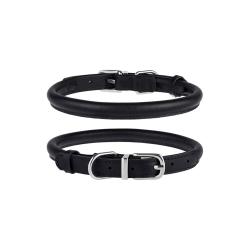Factory eco-friendly high quality luxury genuine leather dog collar