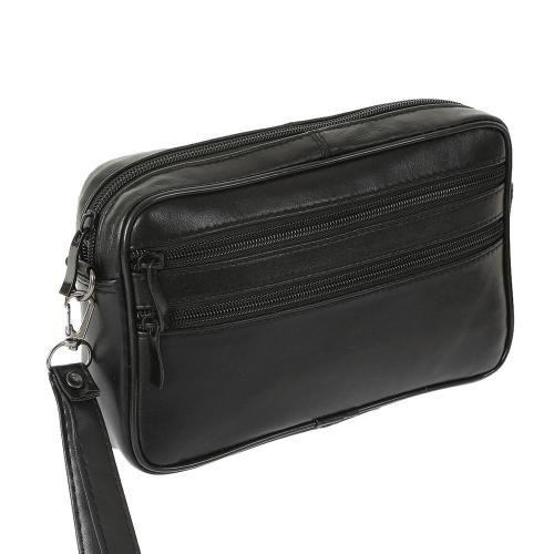 2024 new design wholesale Clutch Men's Business Briefcase Men's Clutch Soft Leather Long Casual Zipper Wallet Clutch